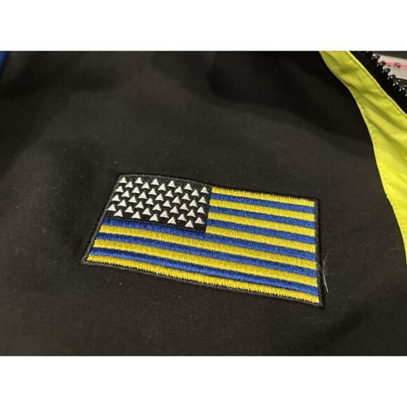 Pyramid Colorblock Pullover Sweatshirt with Embroidered Patches - Picture 6 of 8